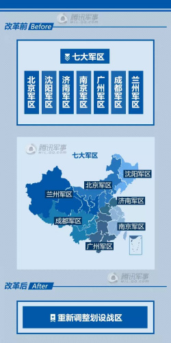 我国原来划设有七大军区,本轮军改将重新调整划设战区本轮军改的另一