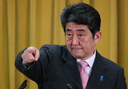 日本首相安倍晋三。