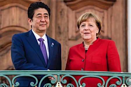 安倍与默克尔 安倍与默克尔