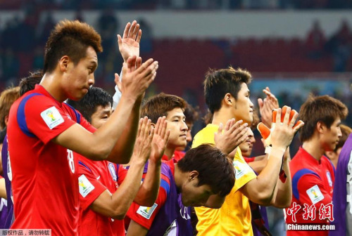 资料图:韩国男足。 资料图:韩国男足。