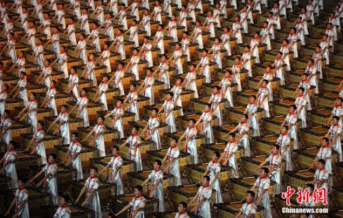 资料图:2008年北京奥运会开幕式。 资料图:2008年北京奥运会开幕式。