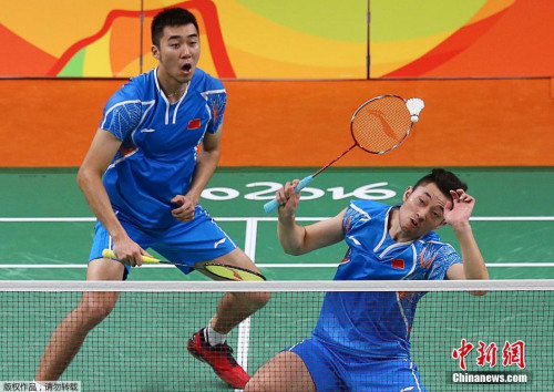 柴飚/洪炜在男双1/4决赛中。 柴飚/洪炜在男双1/4决赛中。