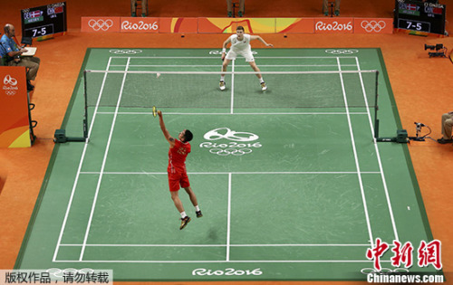 林丹在比赛中。 林丹在比赛中。