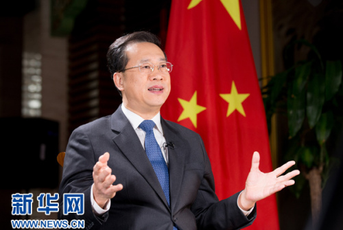 这是1月2日在瑞士日内瓦拍摄的中国常驻联合国日内瓦办事处和瑞士其他国际组织代表马朝旭接受新华社记者专访的照片。 新华社记者徐金泉摄 这是1月2日在瑞士日内瓦拍摄的中国常驻联合国日内瓦办事处和瑞士其他国际组织代表马朝旭接受新华社记者专访的照片。 新华社记者徐金泉摄