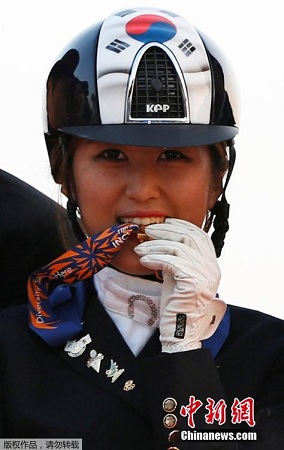 资料图:崔顺实女儿郑尤拉 资料图:崔顺实女儿郑尤拉