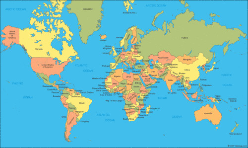 资料图:世界地图。 资料图:世界地图。