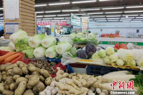 超市里的蔬菜。<a target='_blank' href='http://www.chinanews.com/' >中新网</a>记者 李金磊 摄