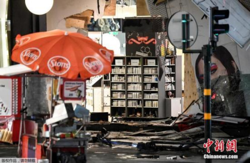 资料图:瑞典恐袭现场 资料图:瑞典恐袭现场