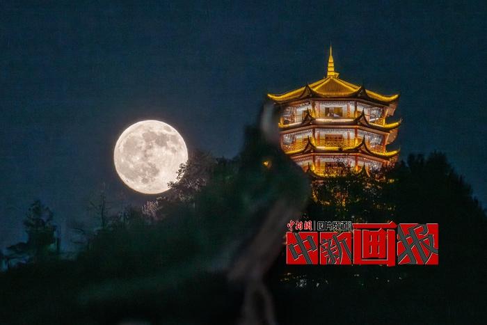 又是一年中秋圆月与地标们同框