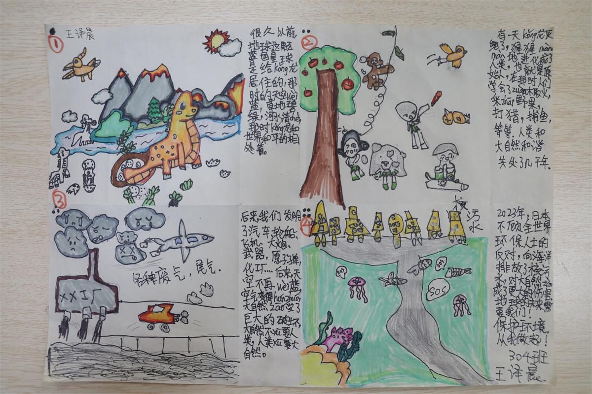 《人与自然进化史-- 保护环境,从我做起!》王译晨  9岁