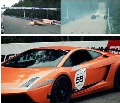 双涡轮兰博基尼飙极速引擎疑似着火