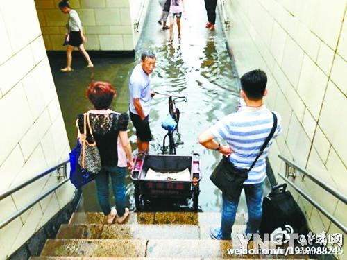 “摆渡”三轮车车主正在揽客