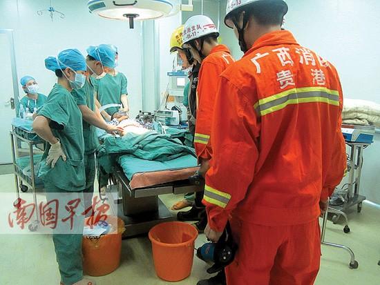 桂平一9岁男孩将轴承套上生殖器 结果被卡35小时