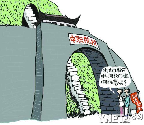 异地中考放开后,非京籍学生进入中职院校的门槛反而加高了漫画/陈彬