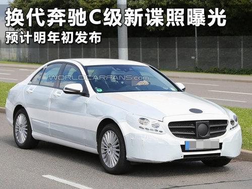 换代奔驰C级新谍照曝光 预计明年初发布
