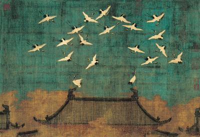 30岁宋徽宗绘《瑞鹤图》 望安定朝廷内外人心(图)-中新网