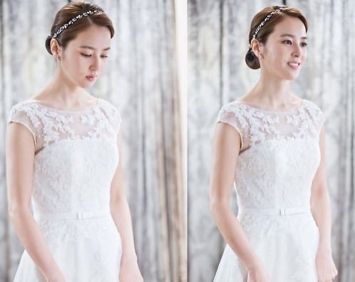 韩女星韩惠珍婚纱照曝光身材曼妙美好图