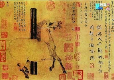 五代:胡坏《卓歇图》局部.