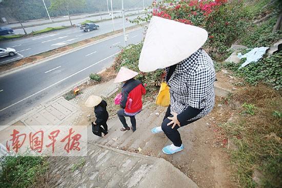 阶梯近乎“垂直” 路人下阶梯脚发抖做好滚的准备