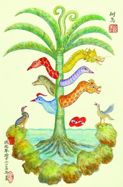 华表诽谤木源于山海经树鸟图