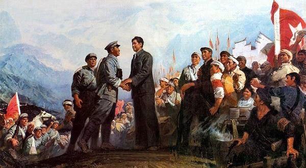 战史今日4月28日朱毛红军井冈山会师图