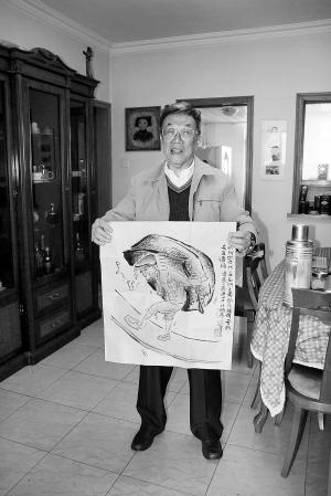 王蒙御用插画师:为王蒙著作手绘漫画约200幅(图)