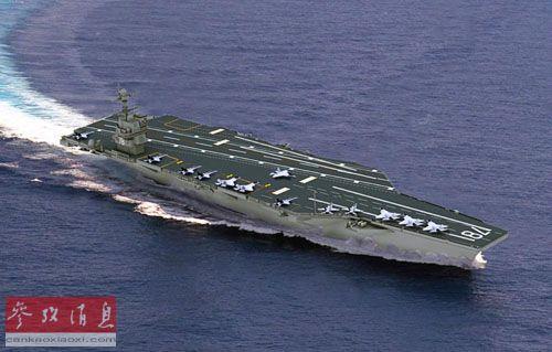 美国海军CVN-78“福特”号航母模拟图(资料图片)