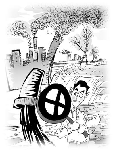 透明排污口就在阳光下