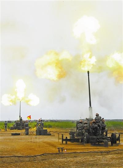 北京军区某防空旅高炮分队陌生地域集火射击图