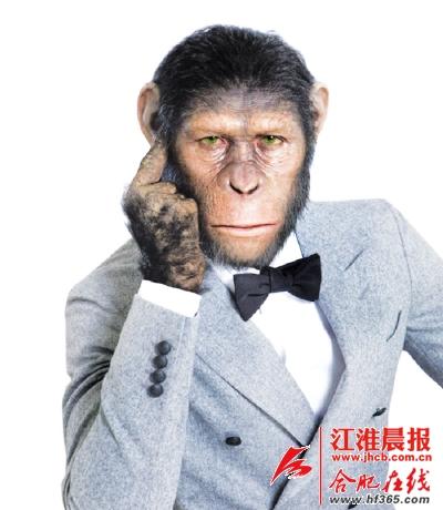 猩球崛起虚拟猩猩主角穿西装变帅气型男图