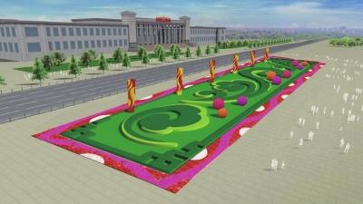 天安门广场开始国庆花卉布置将设巨型大花篮图