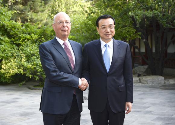 施瓦布:热盼李克强提供纾解全球挑战“中国方案”
