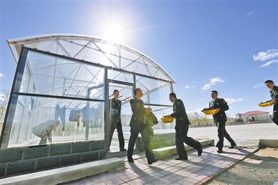 内蒙边防团新建晾衣房服务基层官兵叫好图