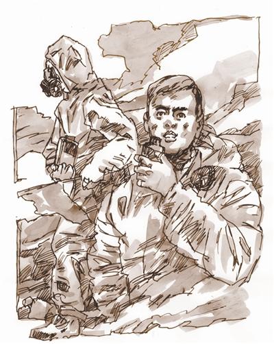 防化兵排除日遗留化武遇泄漏 惊险把毒气弹扔进水-中新网