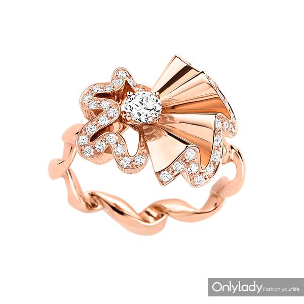 Dior高级珠宝Archi-Dior-Cocotte系列玫瑰金、钻石戒指
