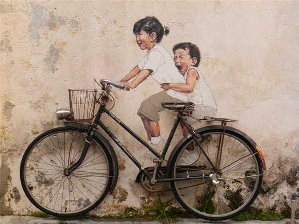 little-children-on-a-bicycle-mural