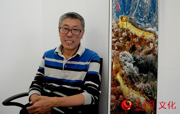 中国长城学会副会长、著名长城保护专家董耀会接受人民网独家专访 (记者黄维 摄)