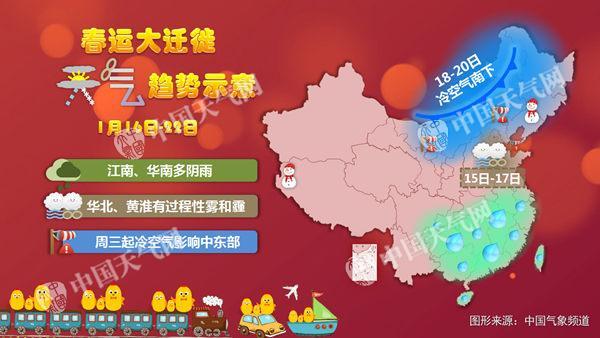 华北黄淮雾和霾加重 能见度低将阻春运