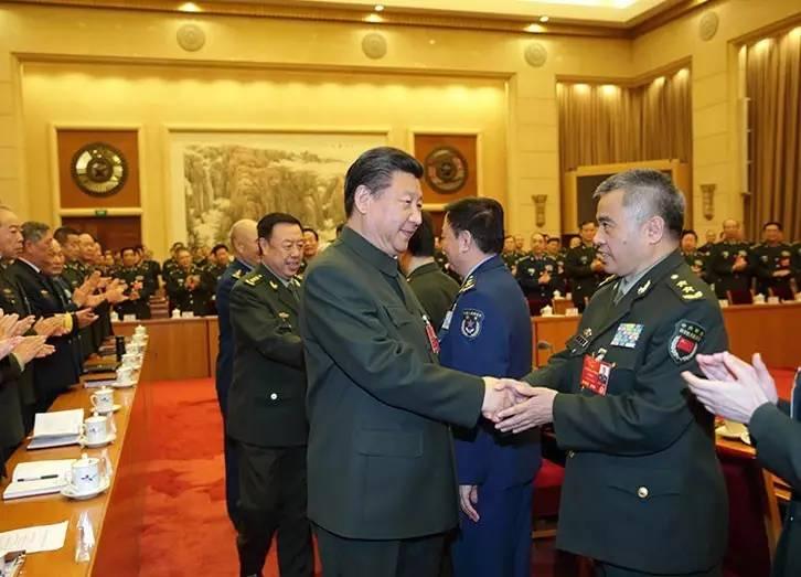 2016年3月13日，习近平出席十二届全国人大四次会议解放军代表团全体会议