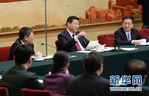 2014年3月5日，习近平参加十二届全国人大二次会议上海代表团审议