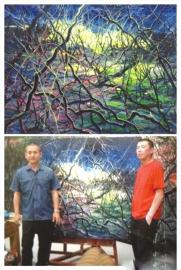 冯小刚携手曾梵志创作油画曾在电影厂做过美工
