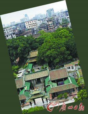 广东越秀一高楼后藏宫殿曾是祭祀五仙的谷神庙