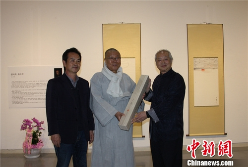 中国禅画艺术家张大华举办中韩名人画展(图)
