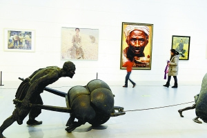 复刻版名画《父亲》亮相展览(图)