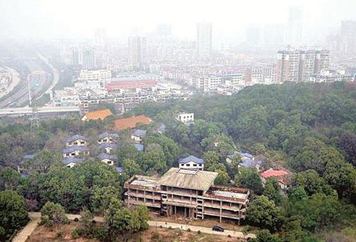 文化公园豪华别墅烂尾被游客涂鸦被当公厕(图)