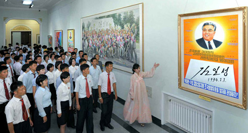 朝鲜举办美术展纪念金日成逝世20周年(图)