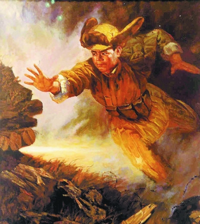 黄继光堵枪眼子弹洞穿胸腹背部留下碗口大的窟窿