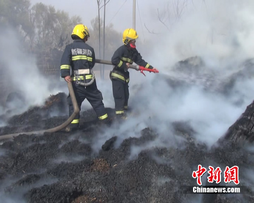 新疆托克逊9级大风肆虐助火灾警民联手及时扑灭