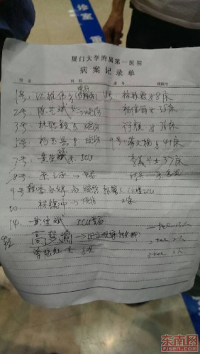 厦门BRT公交车起火事故部分伤者名单公布(图)