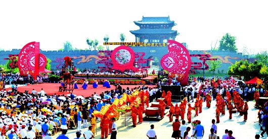 山东台儿庄古城重建全面竣工(图)